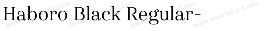 Haboro Black Regular字体转换